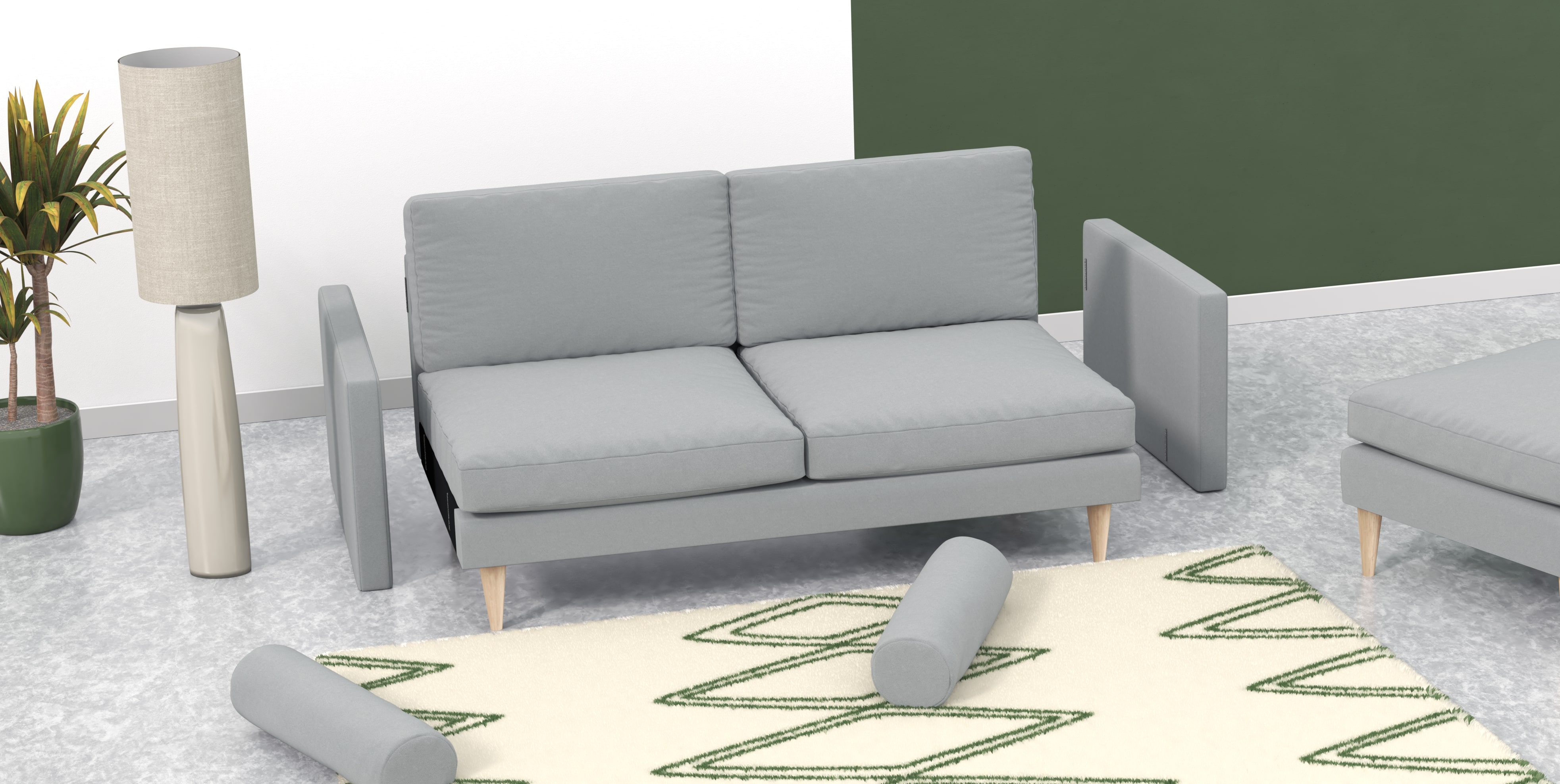 self assembly sofa